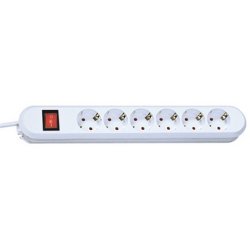 Bachmann SMART 6x Schuko H05VV-F 3G 1.50mm² 16A/3680W 5m power extension 6 AC outlet(s) White