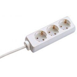Bachmann 3x Schuko H05VV-F 3G 1.50mm² 16A/3680W 3m power extension 3 AC outlet(s) White
