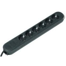 Bachmann SMART 6x Schuko H05VV-F 3G 1.50mm² 16A/3680W 3m power extension 6 AC outlet(s) Black