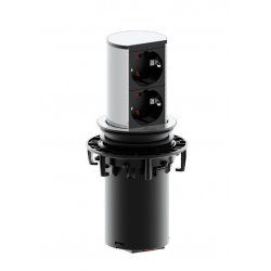 Bachmann 928.002 socket-outlet Black, Silver