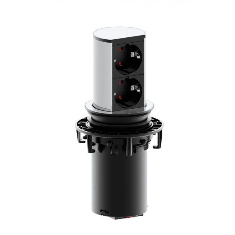 Bachmann 928.002 socket-outlet Black, Silver