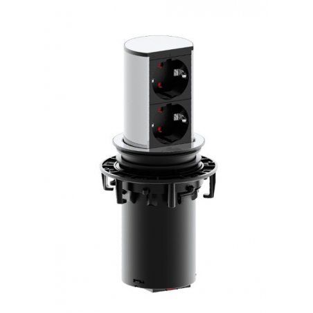 Bachmann 928.002 socket-outlet Black, Silver