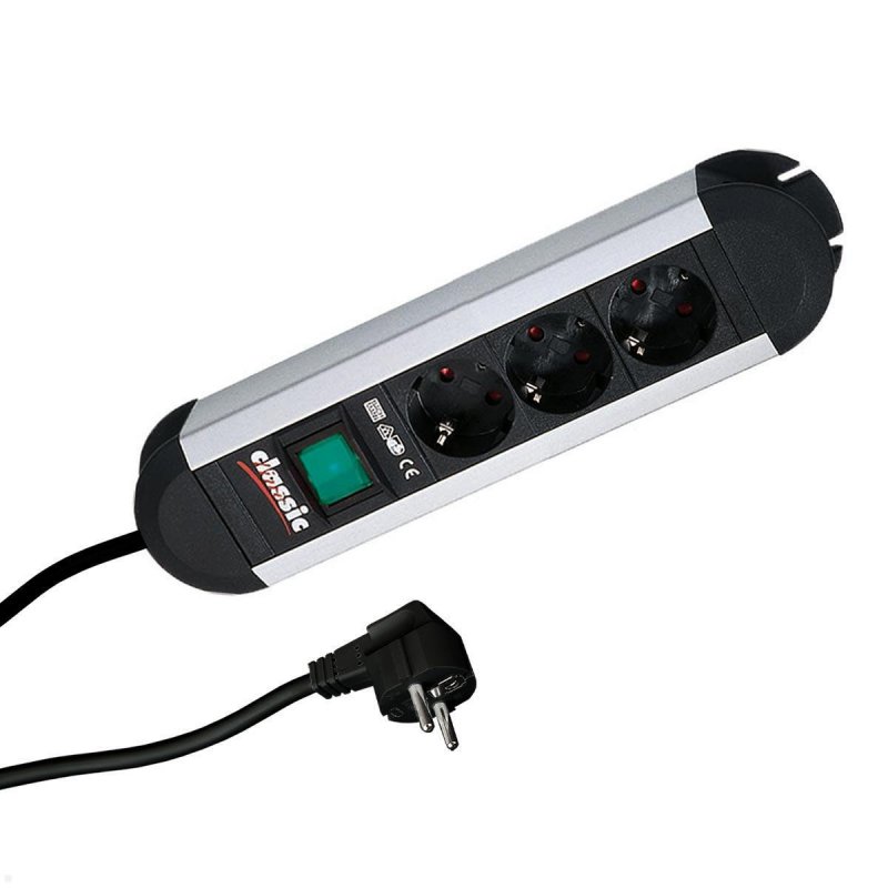 Bachmann 330.070 power extension 1.75 m 3 AC outlet(s) Indoor Black