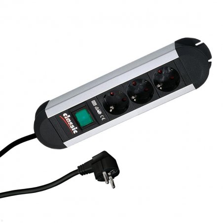 Bachmann 330.070 power extension 1.75 m 3 AC outlet(s) Indoor Black