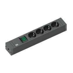 Bachmann 420.0012 power extension 2 m 4 AC outlet(s) Indoor Black