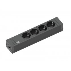 Bachmann 420.0017 power extension 2 m 4 AC outlet(s) Indoor Black