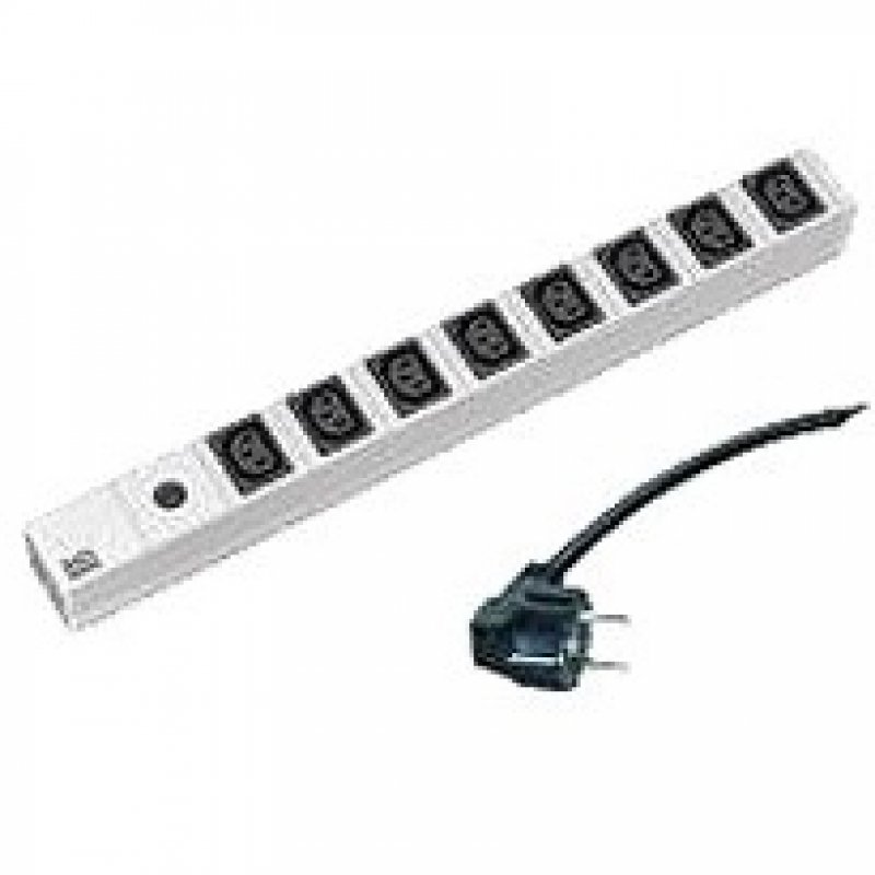 Bachmann 333.408 power distribution unit (PDU) 8 AC outlet(s) 1U Black, Grey, Silver