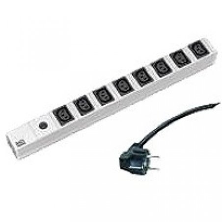 Bachmann 333.408 power distribution unit (PDU) 8 AC outlet(s) 1U Black, Grey, Silver