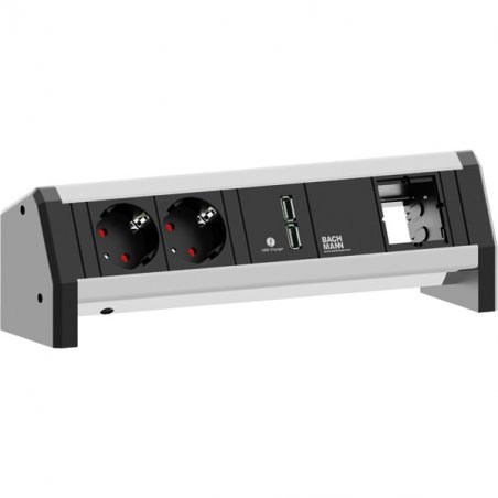 Bachmann Desk 1 power extension 3 AC outlet(s) Black
