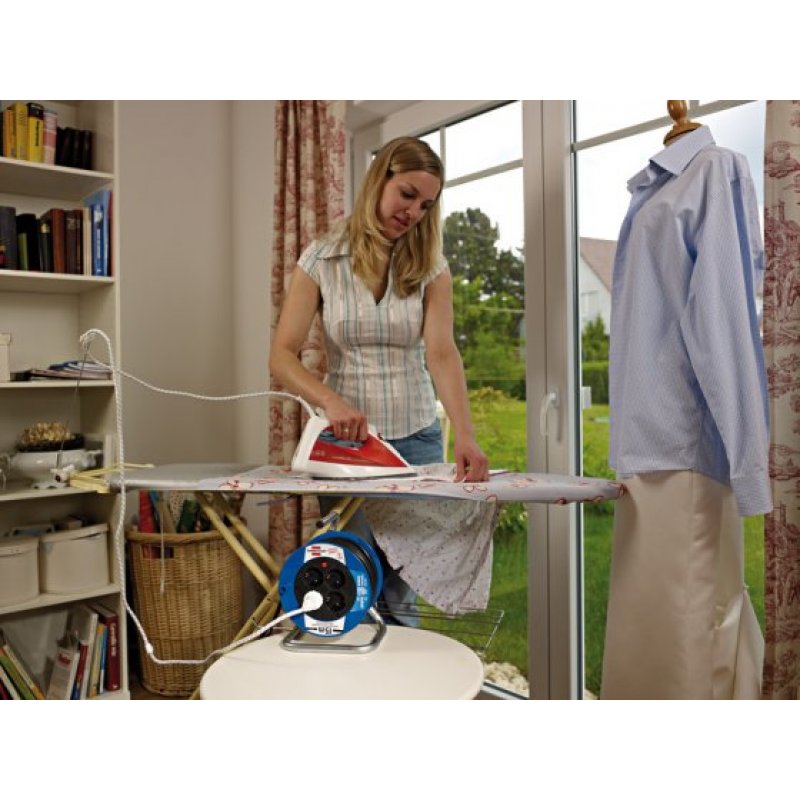 Bren Kompakt Kabeltrommel 4xSteck 15m bu