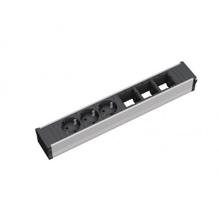 Bachmann 912.006 multiprise 3 sortie(s) CA Noir, Argent