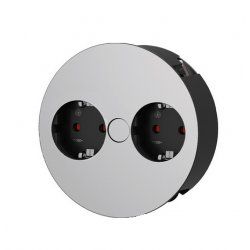 Bachmann TWIST multiprise 2 m 2 sortie(s) CA Intérieure Chrome