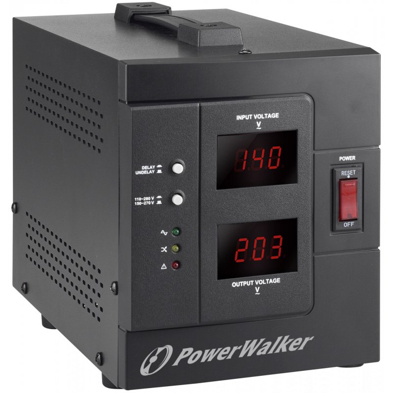 PowerWalker AVR 2000/SIV voltage regulator 2 AC outlet(s) 230 V Black