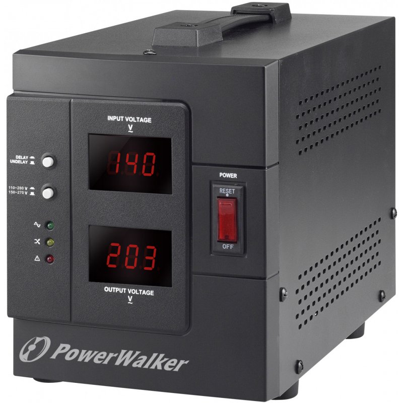 PowerWalker AVR 2000/SIV voltage regulator 2 AC outlet(s) 230 V Black