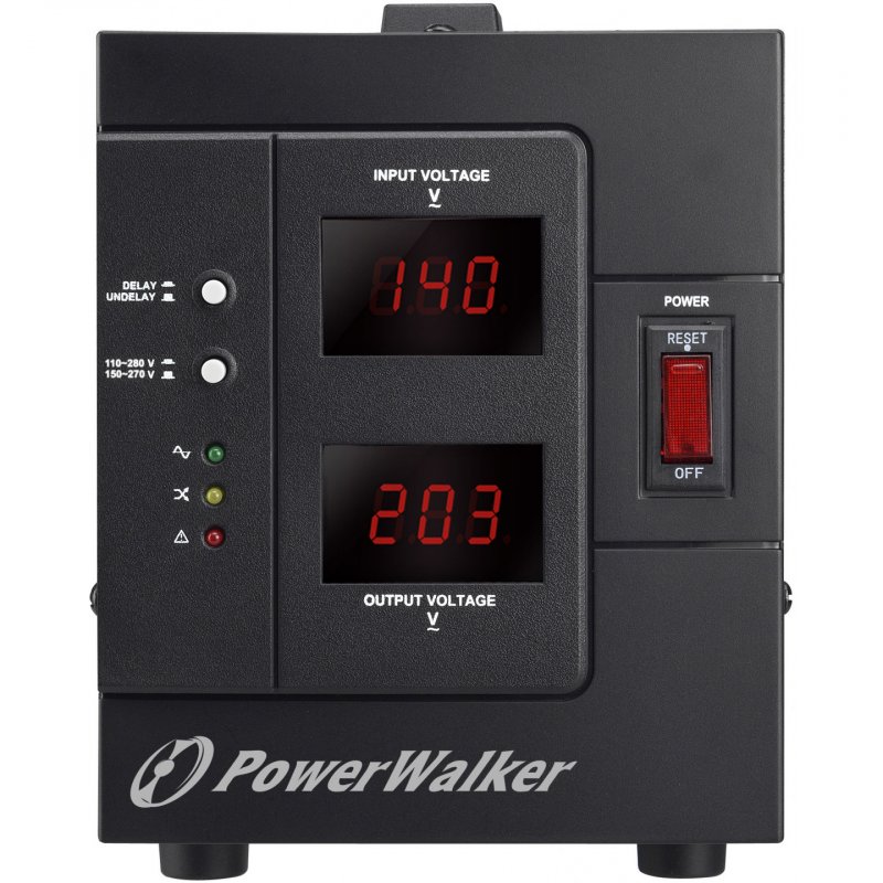 PowerWalker AVR 2000/SIV voltage regulator 2 AC outlet(s) 230 V Black