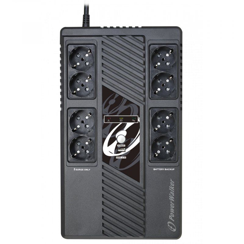 PowerWalker VI 800 MS uninterruptible power supply (UPS) Line-Interactive 0.8 kVA 480 W 8 AC outlet(s)