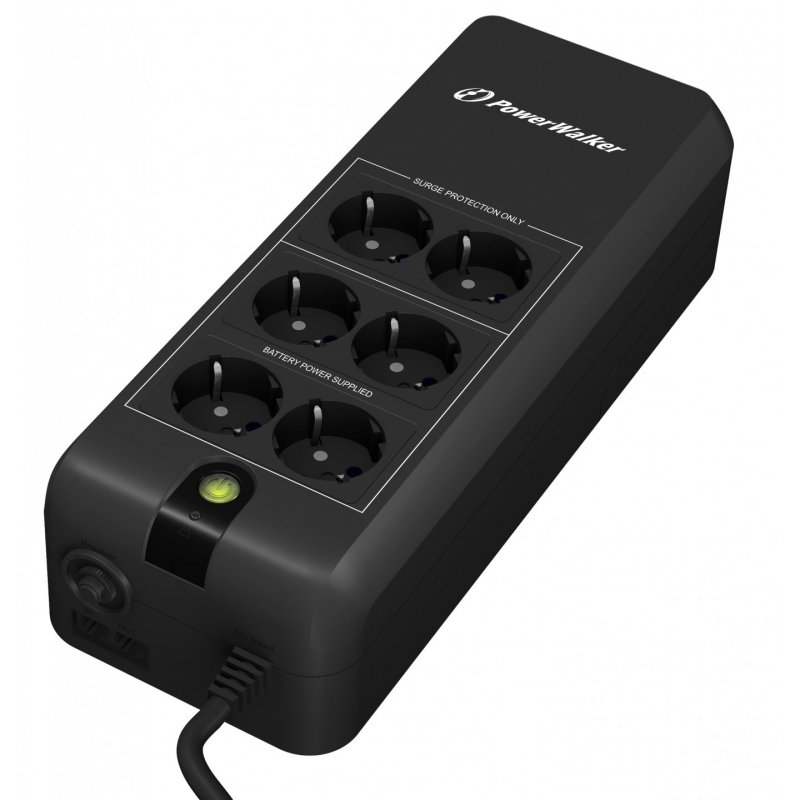 PowerWalker VFD 600 APFC alimentation d'énergie non interruptible Veille 0,6 kVA 300 W 6 sortie(s) CA