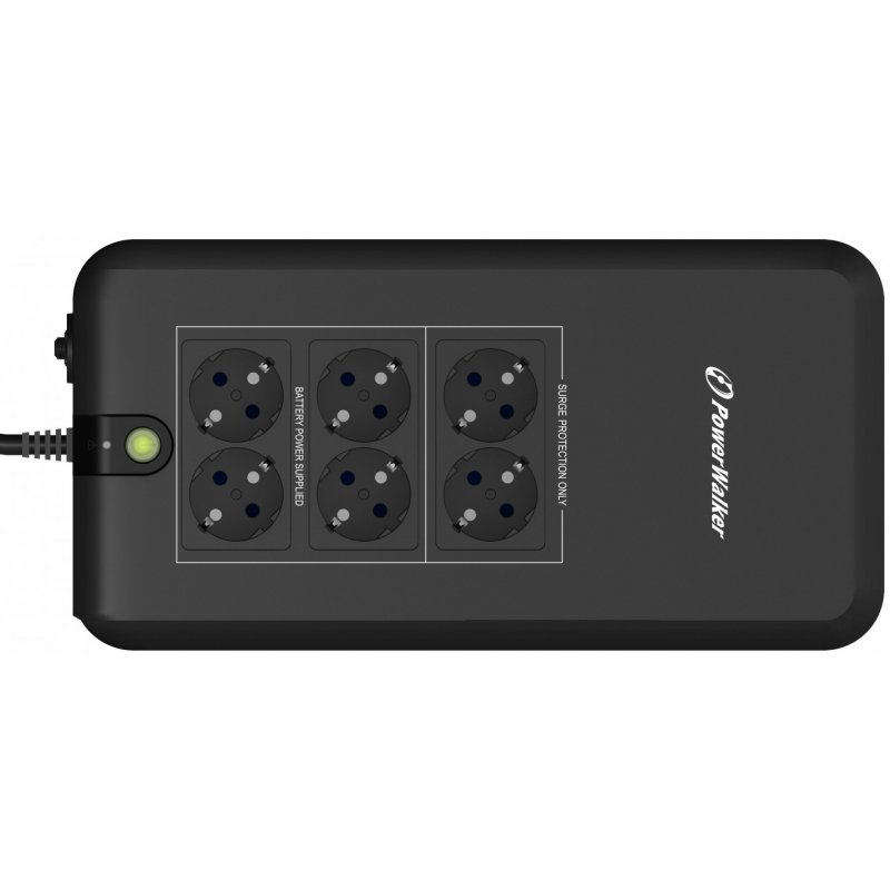 PowerWalker VFD 800 APFC alimentation d'énergie non interruptible Veille 0,8 kVA 420 W 6 sortie(s) CA