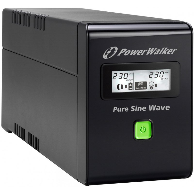 PowerWalker VI 600 SW alimentation d'énergie non interruptible Interactivité de ligne 0,6 kVA 360 W 2 sortie(s) CA