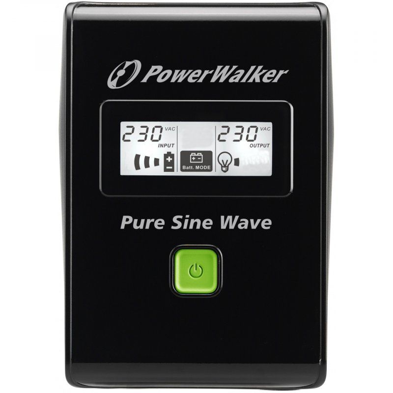 PowerWalker VI 800 SW alimentation d'énergie non interruptible Interactivité de ligne 0,8 kVA 480 W 2 sortie(s) CA
