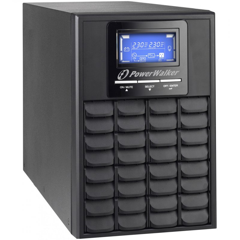 PowerWalker VFI 1000C LCD alimentation d'énergie non interruptible Double-conversion (en ligne) 1 kVA 800 W 3 sortie(s)