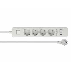 DeLock Steckdosenleiste 4-fach USB    wh