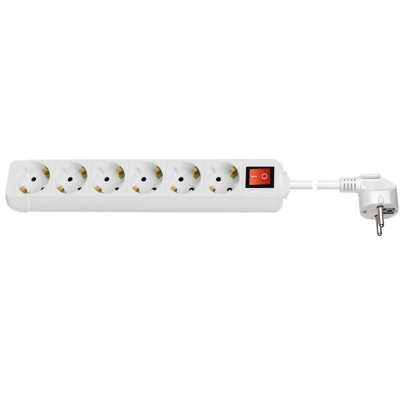 Wentronic 38845 power extension 5 m 6 AC outlet(s) Indoor White