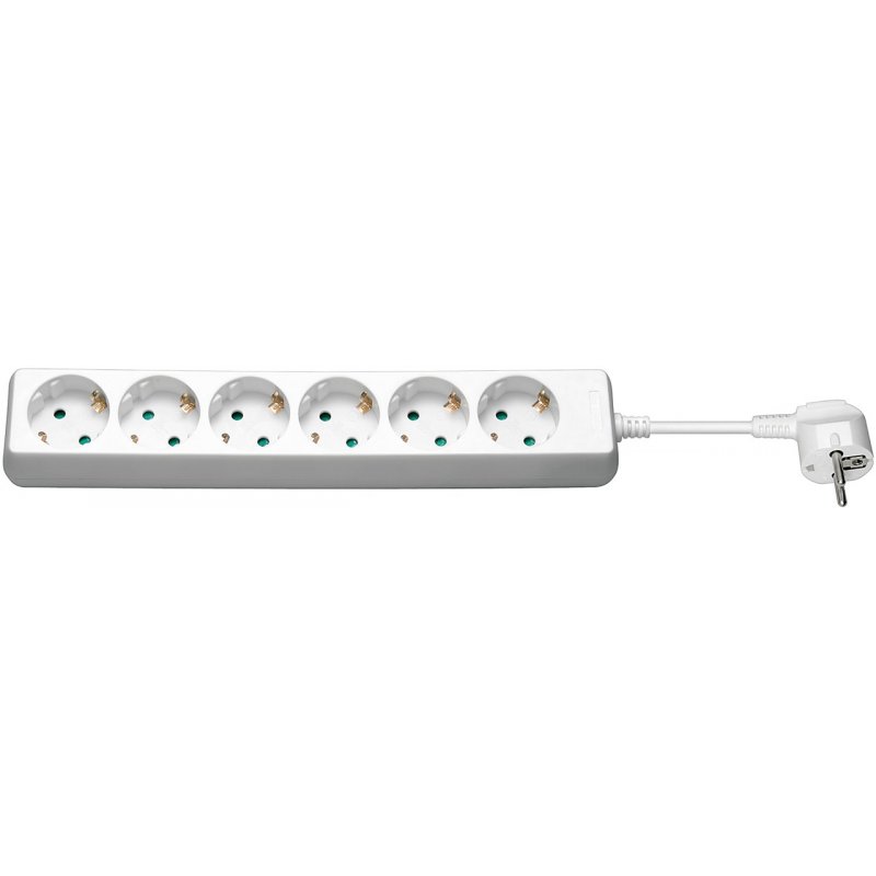 Goobay 6-Way Power Strip, 3 m, White