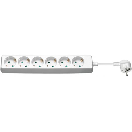 Goobay 6-Way Power Strip, 3 m, White