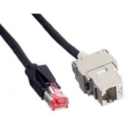 Bachmann CAT6a RJ45 5m networking cable Black