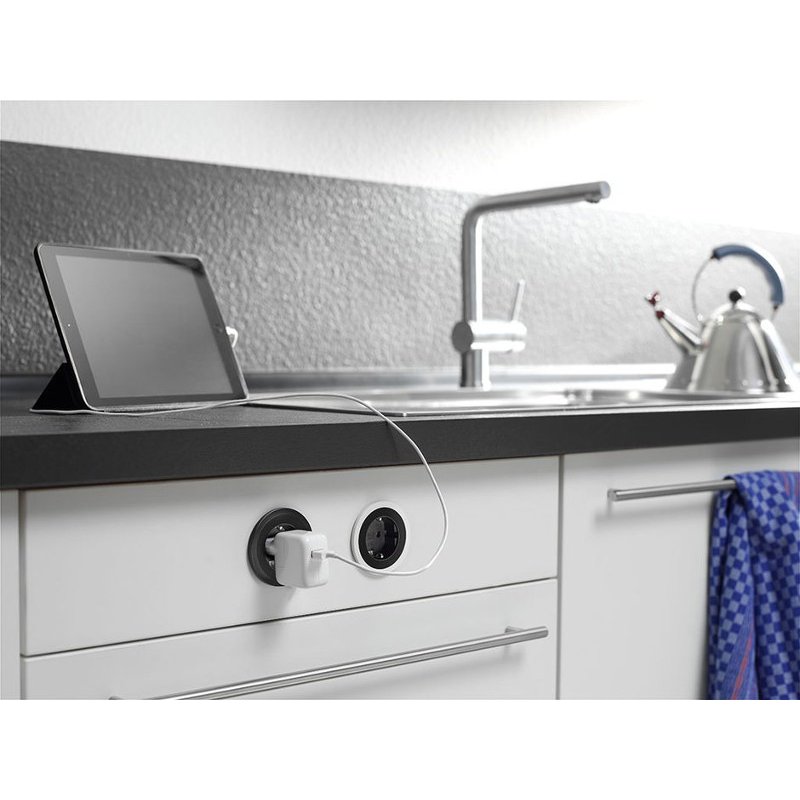 Bach Schuko Steckdose PIX bk wh st | 926.001