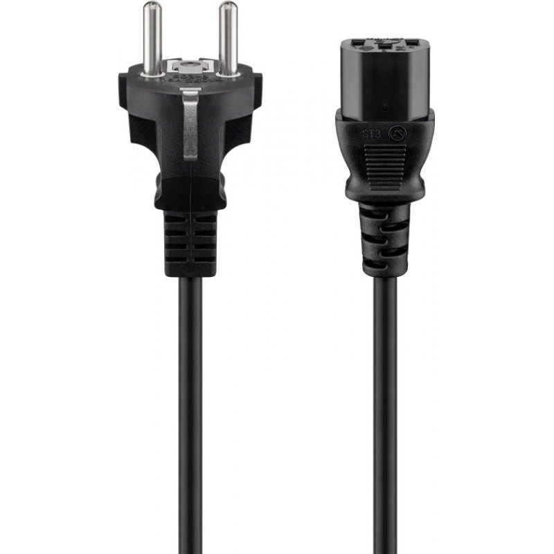Goobay IEC Cord, 2 m, Black