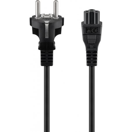 Goobay Mains Cable (Protective Contact), 1.8 m, Black