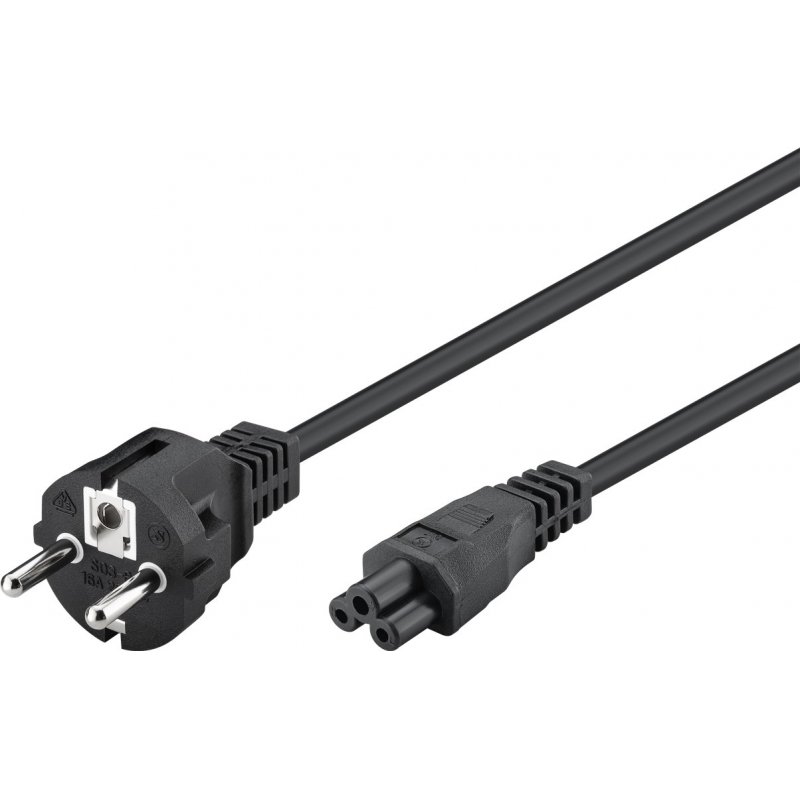 Goobay Mains Cable (Protective Contact), 1.8 m, Black