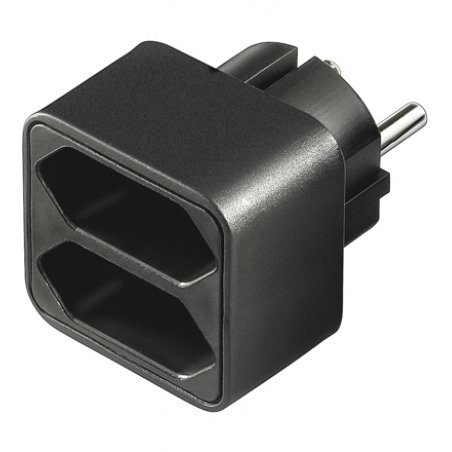 Goobay NK 002 adaptateur prise d'alimentation Type C (Europlug) Noir