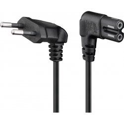 Goobay 97350 câble électrique Noir 2 m Prise d'alimentation type C Coupleur C7