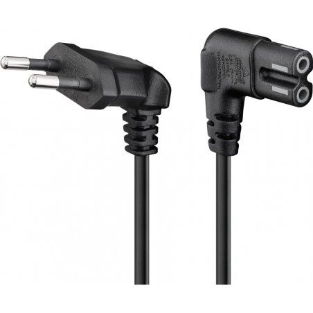 Goobay 97350 câble électrique Noir 2 m Prise d'alimentation type C Coupleur C7