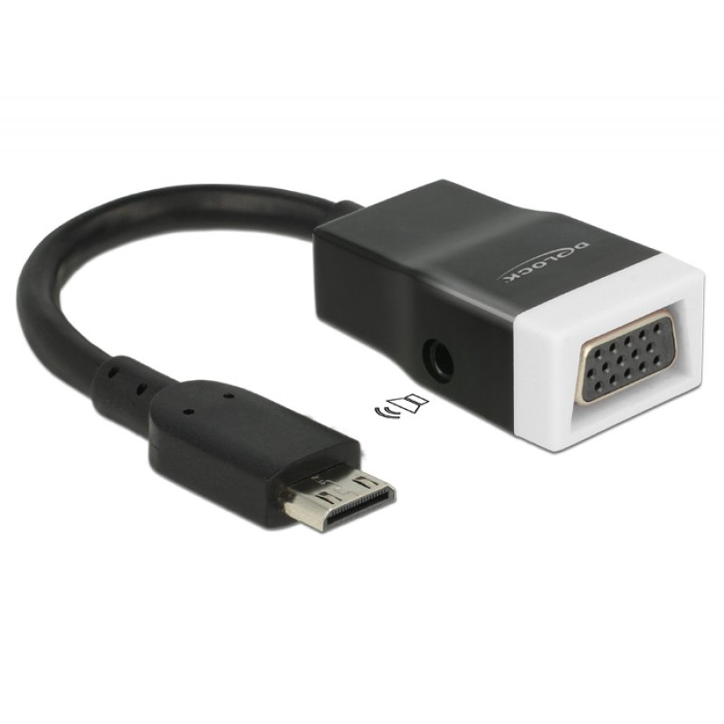 DeLOCK Adap HDMI mini C St. - VGA Bu | mit Klinkenbuchse für Audio