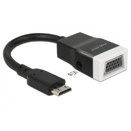DeLOCK 65588 video cable adapter HDMI Type C (Mini) VGA (D-Sub) + 3.5mm Black