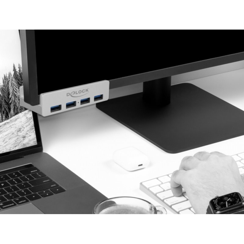 DeLOCK 64046 interface hub USB 3.2 Gen 1 (3.1 Gen 1) Type-A 5000 Mbit/s Silver