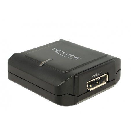 DeLOCK 11464 changeur de genre de câble Displayport 20 pin, DC 5V Displayport 20 pin Noir