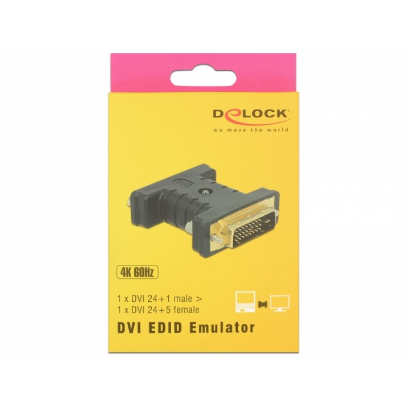 DeLOCK 63313 changeur de genre de câble 1 x DVI 24+1 1 x DVI 24+5 Noir