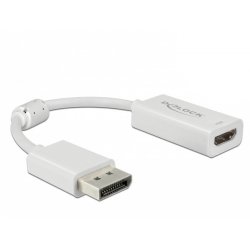 DeLOCK 63936 video cable adapter 0.1 m DisplayPort HDMI White