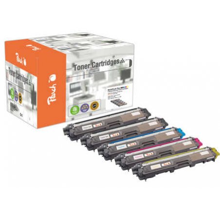 Peach 111915 Cartouche de toner 5 pièce(s) Noir, Cyan, Magenta, Jaune