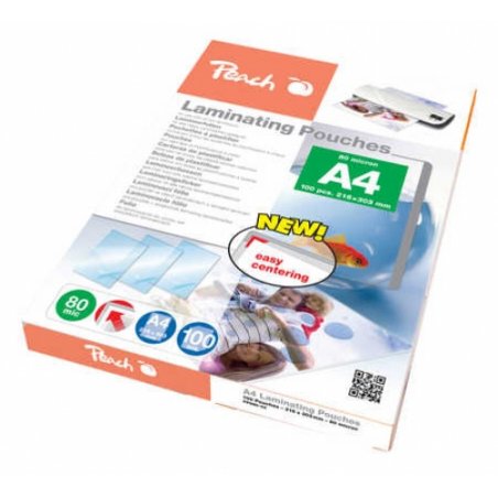 PEACH Laminierfolie 80mic DINA4 100 Stk.