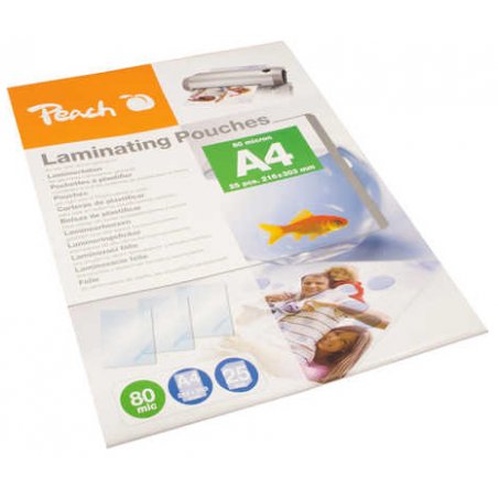 PEACH Laminierfolie 80mic DIN A4 25 Stk.