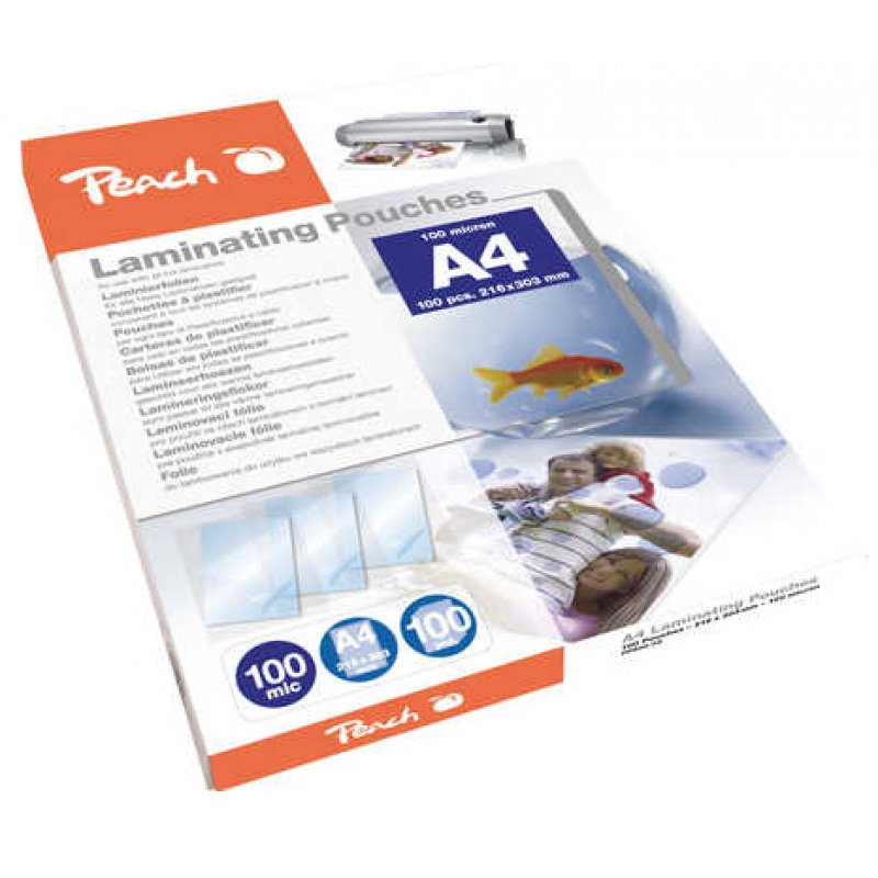 PEACH Lamnierfolie 100mic DINA4 100 Stk.