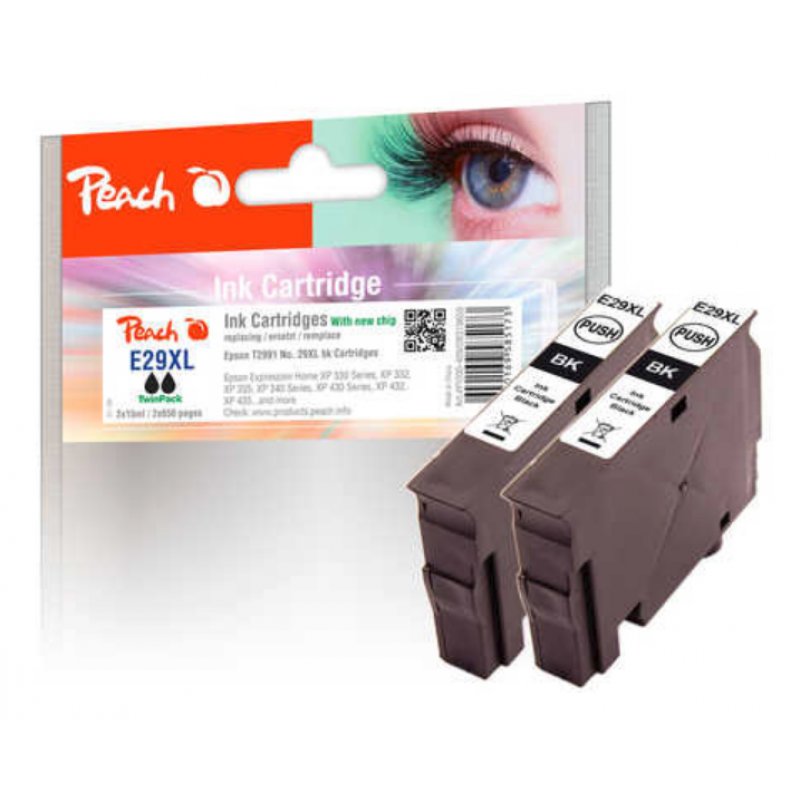 Peach 0F319659 ink cartridge 2 pc(s) Black