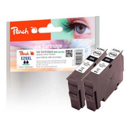 PEACH Tinte BK kompt TwinPack T2991