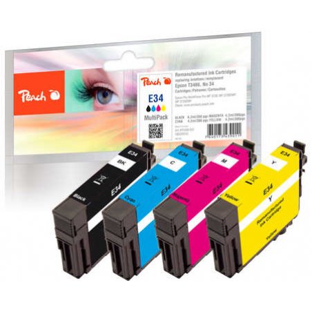 Peach PI200-551 ink cartridge 4 pc(s) Compatible Standard Yield Black, Cyan, Magenta, Yellow